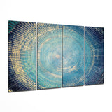 Turquoise 4 Pieces Mega Glass Wall Art (150x92 cm)