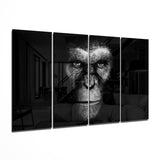 Montée des singes Art mural en verre Mega 4 pièces (150x92 cm)
