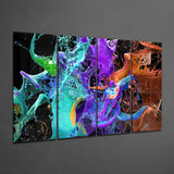 Mixing the Colors 4 Pieces Mega Glass Wall Art (150x92 cm)