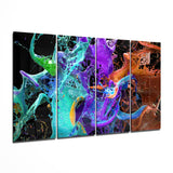 Mezclar los colores 4 piezas de arte de pared de cristal Mega (150x92 cm)