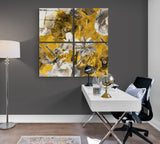 Quadro in vetro Quadro Fiori d'autunno - 40x40 cm