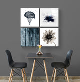 Bewusstsein Quadro Glasbild - 40x40 cm