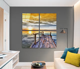 Sunset Quadro Glass Wall Art - 40x40 cm