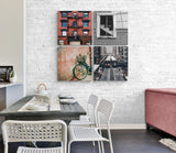 Ville Quadro tableau en verre - 40x40 cm