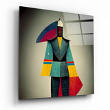 Colored Man Glass Wall Art || Designer's Collection