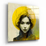 Yellow Hat Glass Wall Art || Designer's Collection