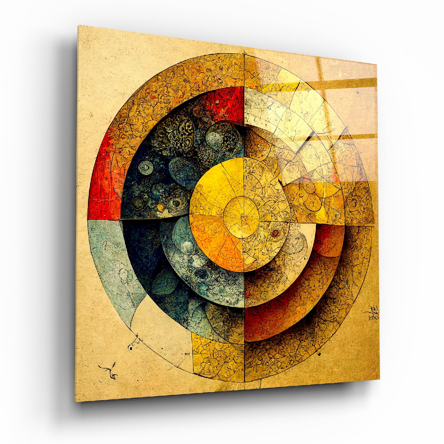 Circles Glass Wall Art || Designer's Collection