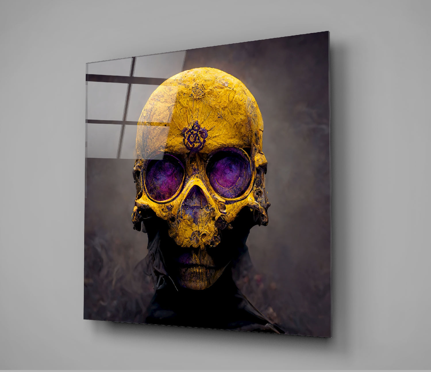 Yellow Head Glass Wall Art || Designer's Collection