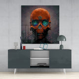 Orange Head Glass Wall Art || Designer's Collection