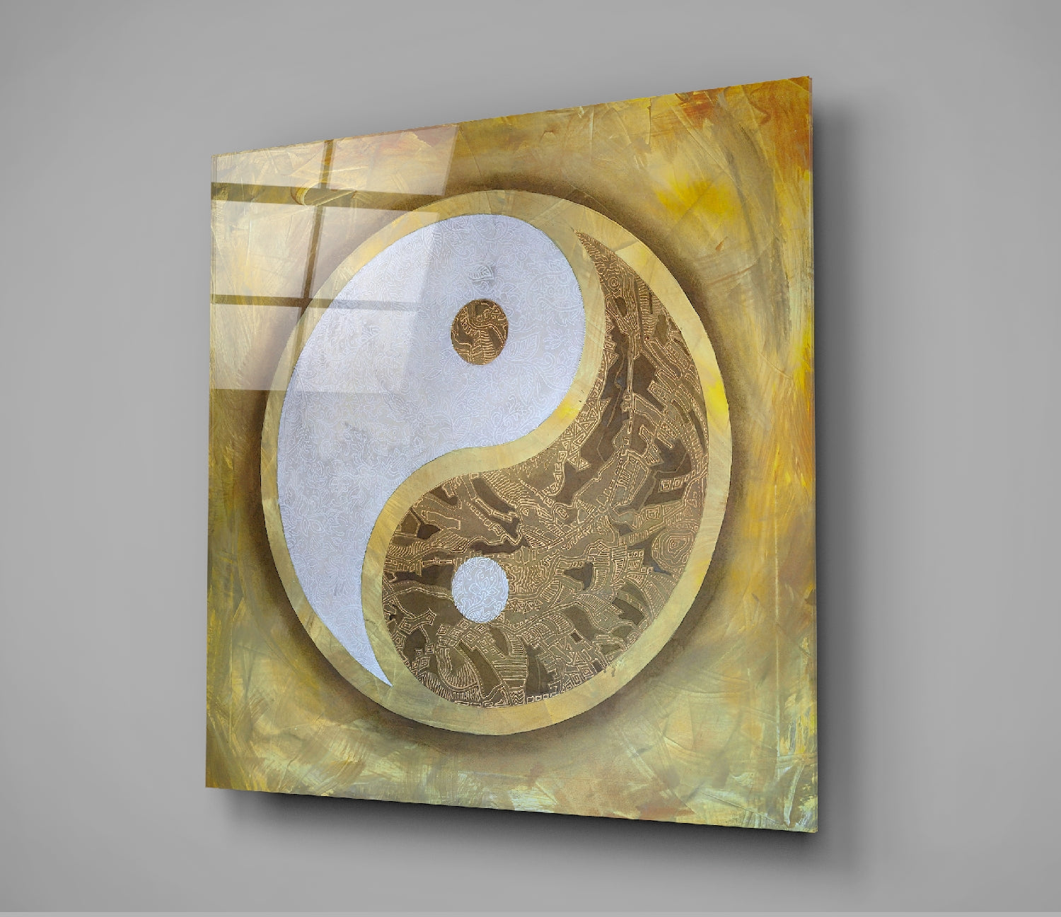Ying Yang Glass Wall Art || Designer's Collection