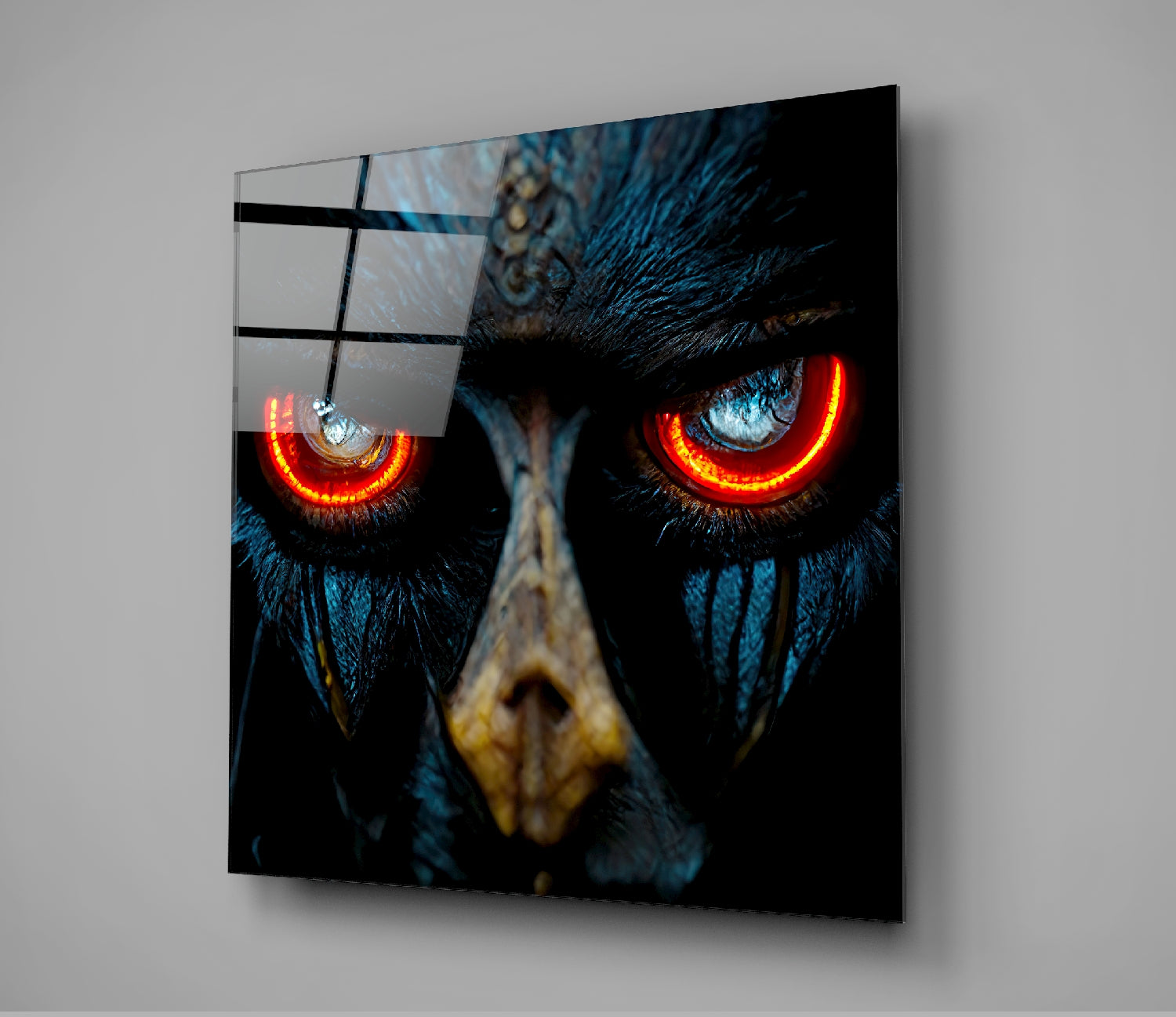 Anger in the Eyes Glass Wall Art || Designer's Collection