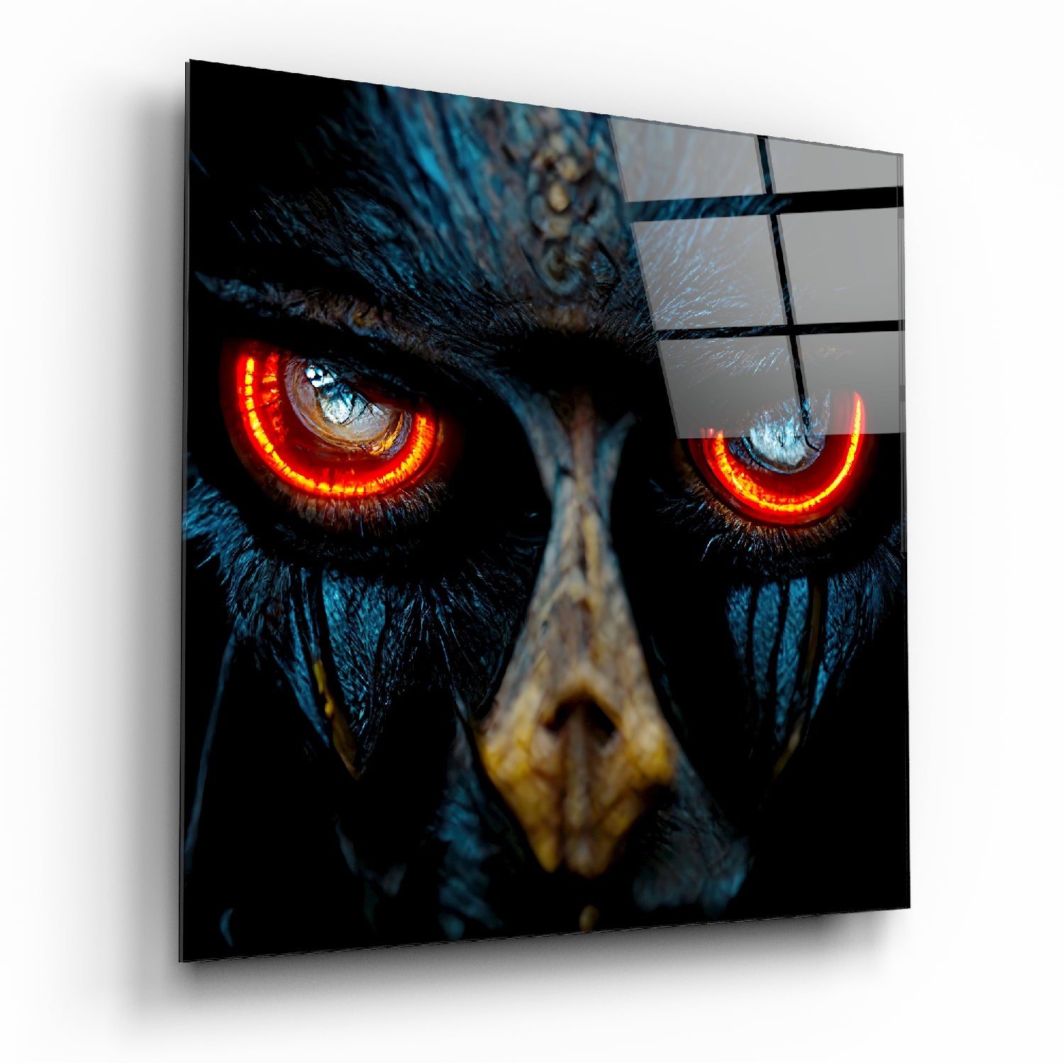 Anger in the Eyes Glass Wall Art || Designer's Collection