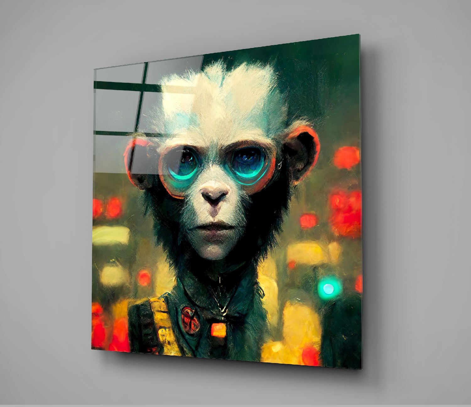 The Monkey Glass Wall Art || Designer's Collection