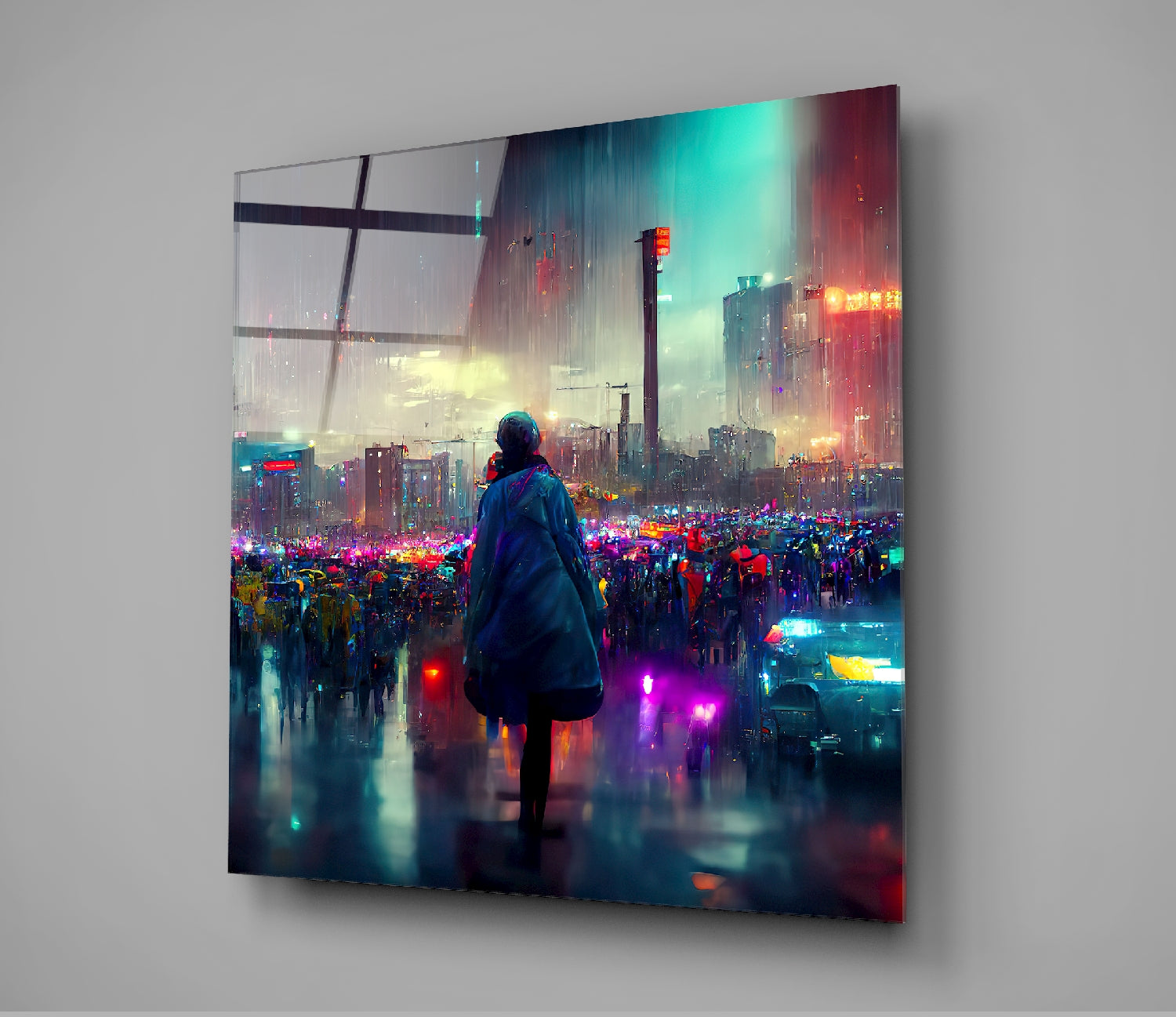 Against the City Glass Wall Art || Designer's Collection