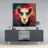 Lion Clown Glass Wall Art || Designer's Collection