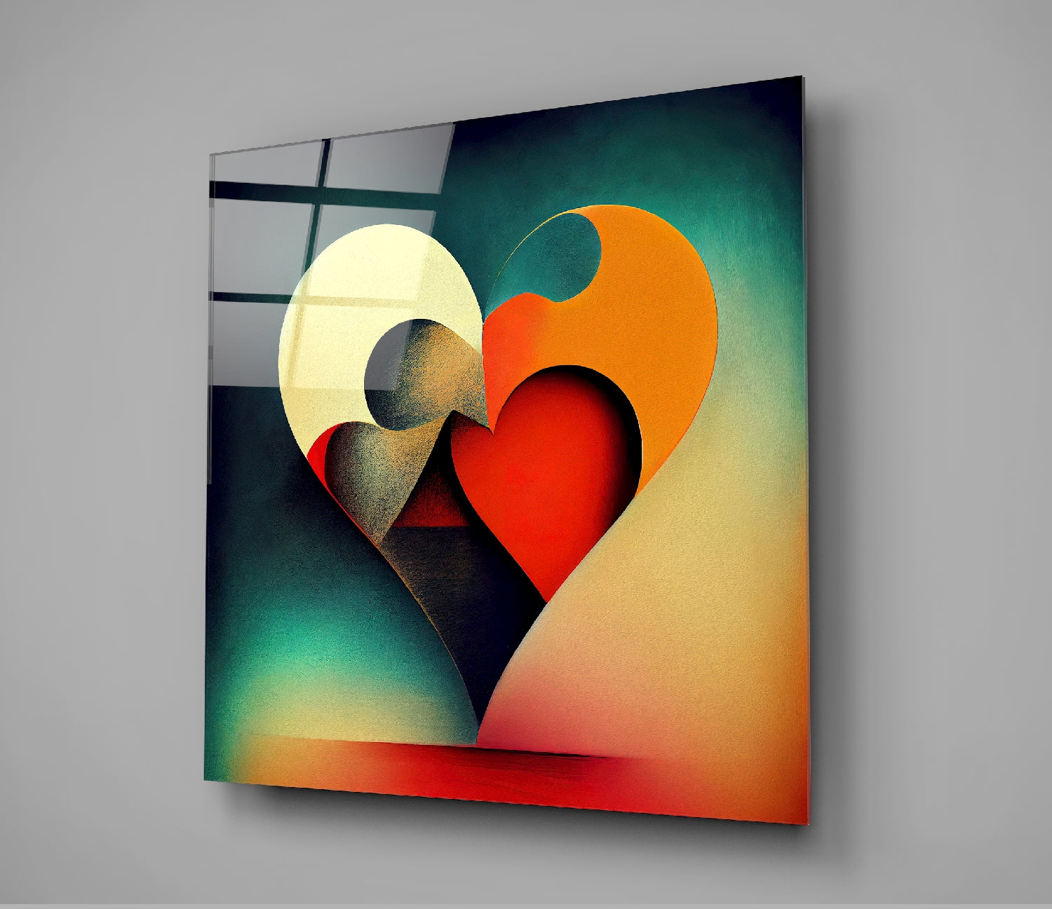 Heart Glass Wall Art || Designer's Collection