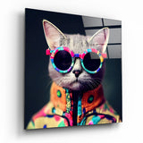 Coolste Katze Glasbild