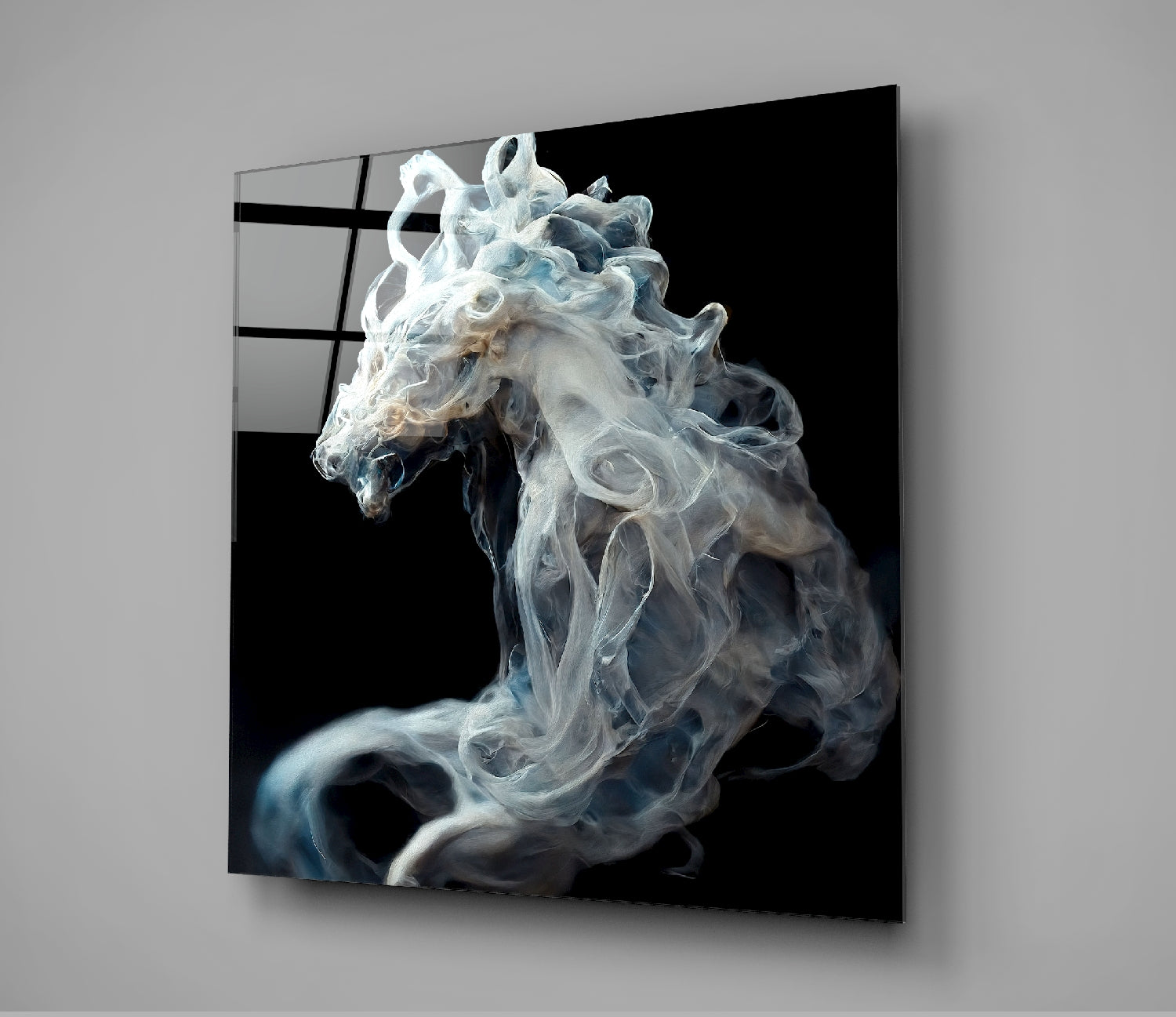 Smoky Horse Glass Wall Art || Designer's Collection