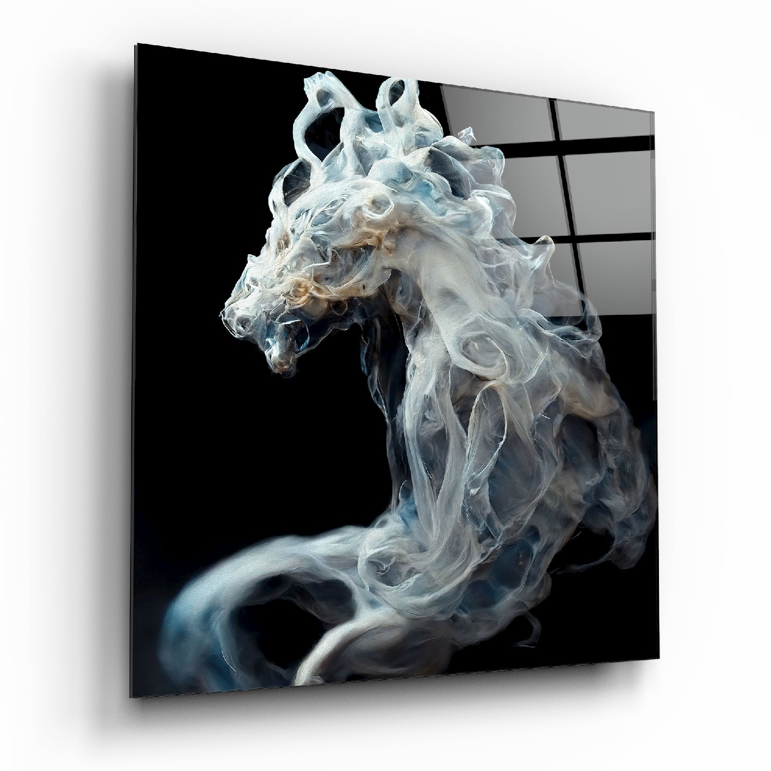 Smoky Horse Glass Wall Art || Designer's Collection