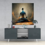 Meditation Glass Wall Art || Designer's Collection