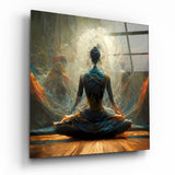 Arte de pared de vidrio de Meditación