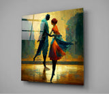 Dancing in the Rain Glass Wall Art || Designer's Collection