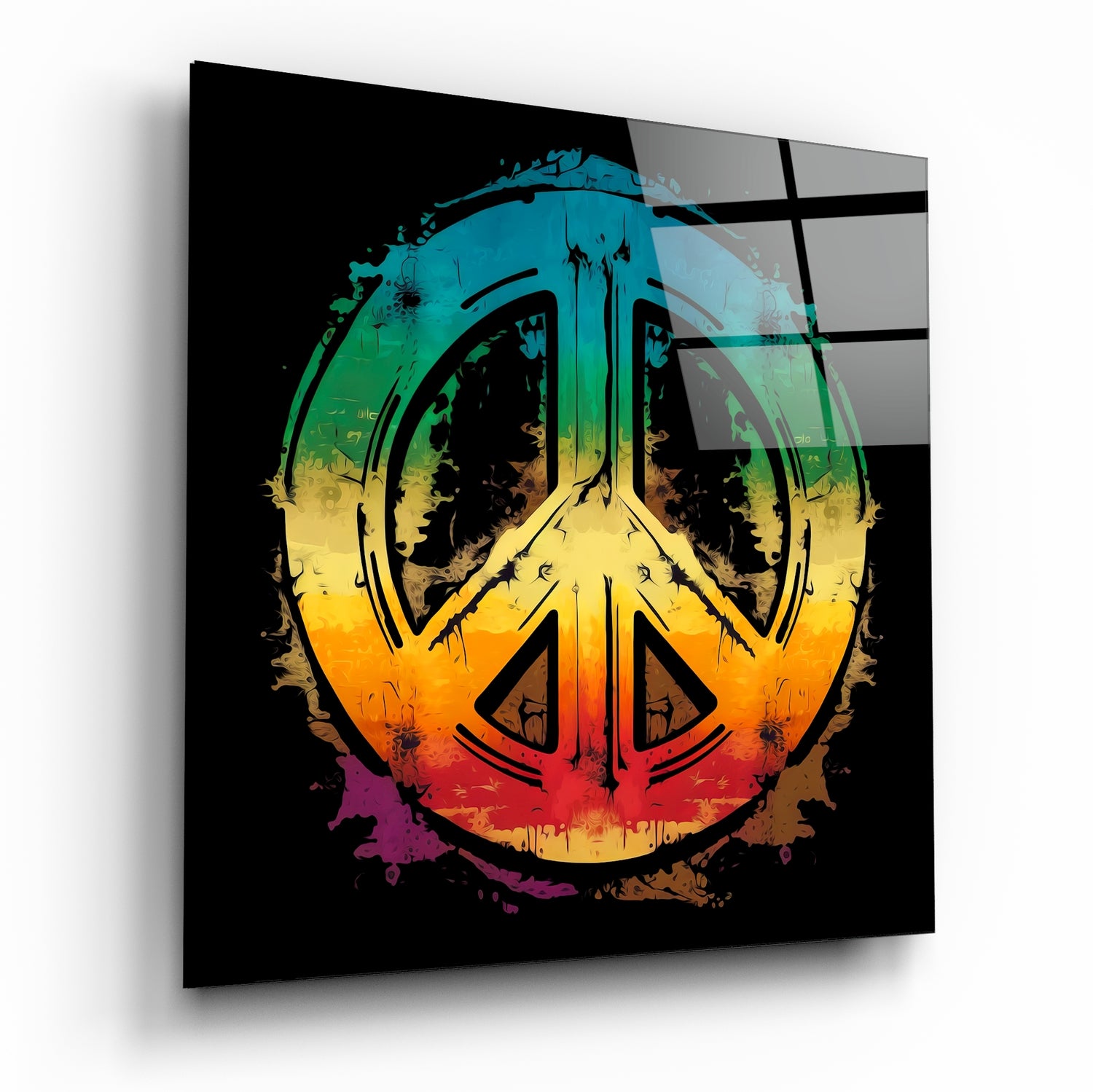Peace Glass Wall Art || Designer's Collection