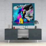 Picasso's Mind Glass Wall Art || Designer's Collection