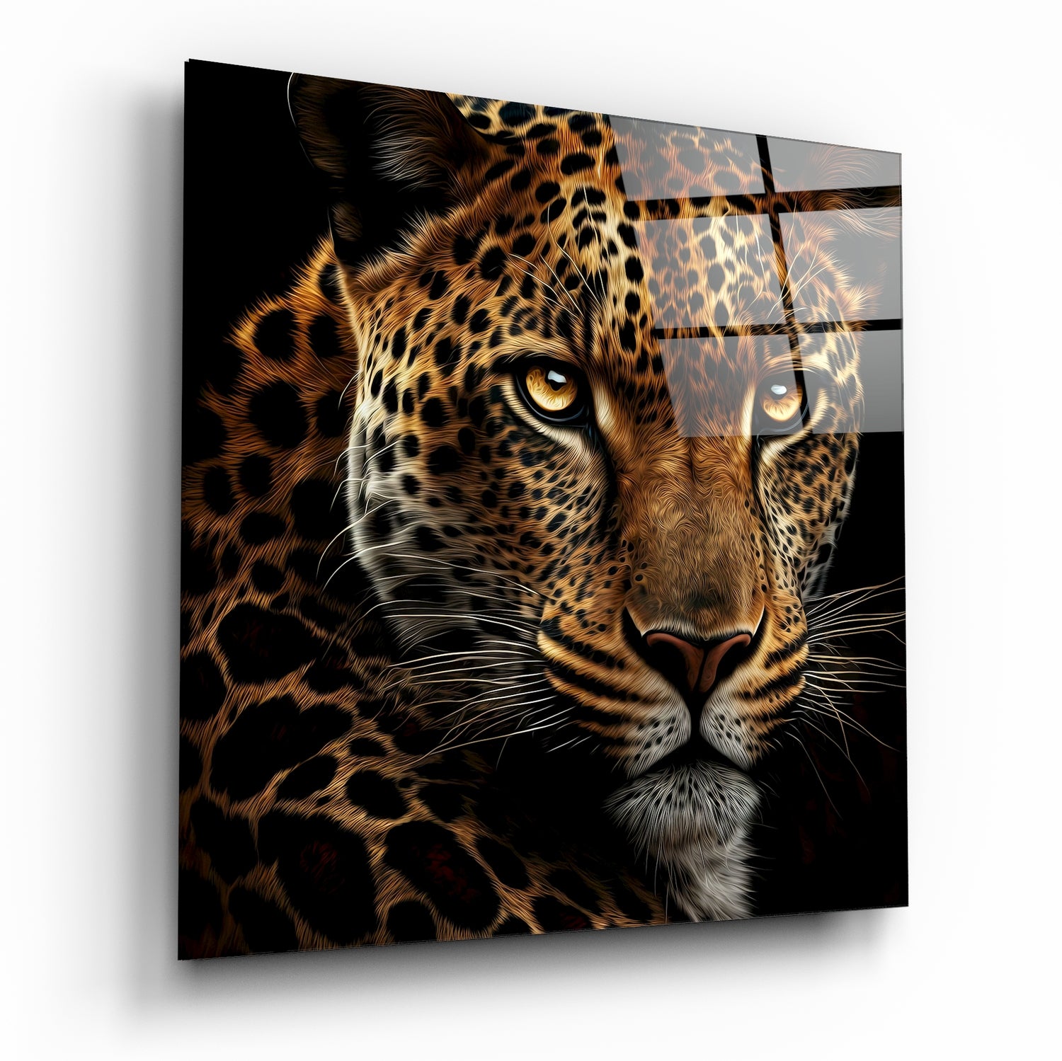 Leopard Glass Wall Art || Designer's Collection