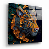Arte della parete di vetro Tigre || Collezione di designer
