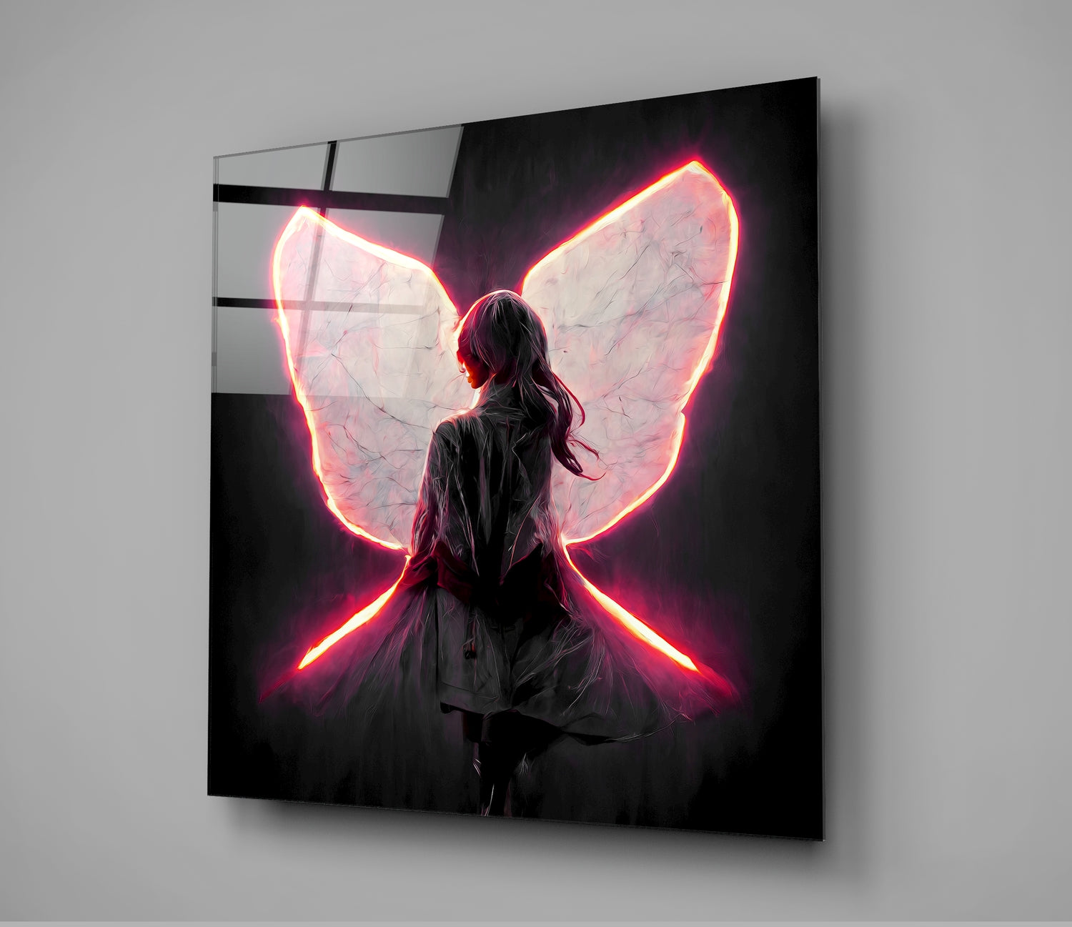 Me Flying Glass Wall Art || Designer's Collection