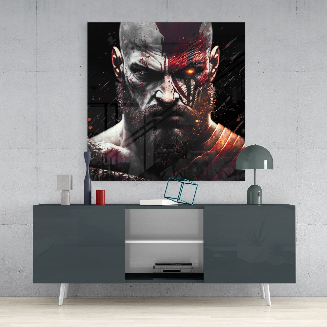 Anger Glass Wall Art || Designer's Collection