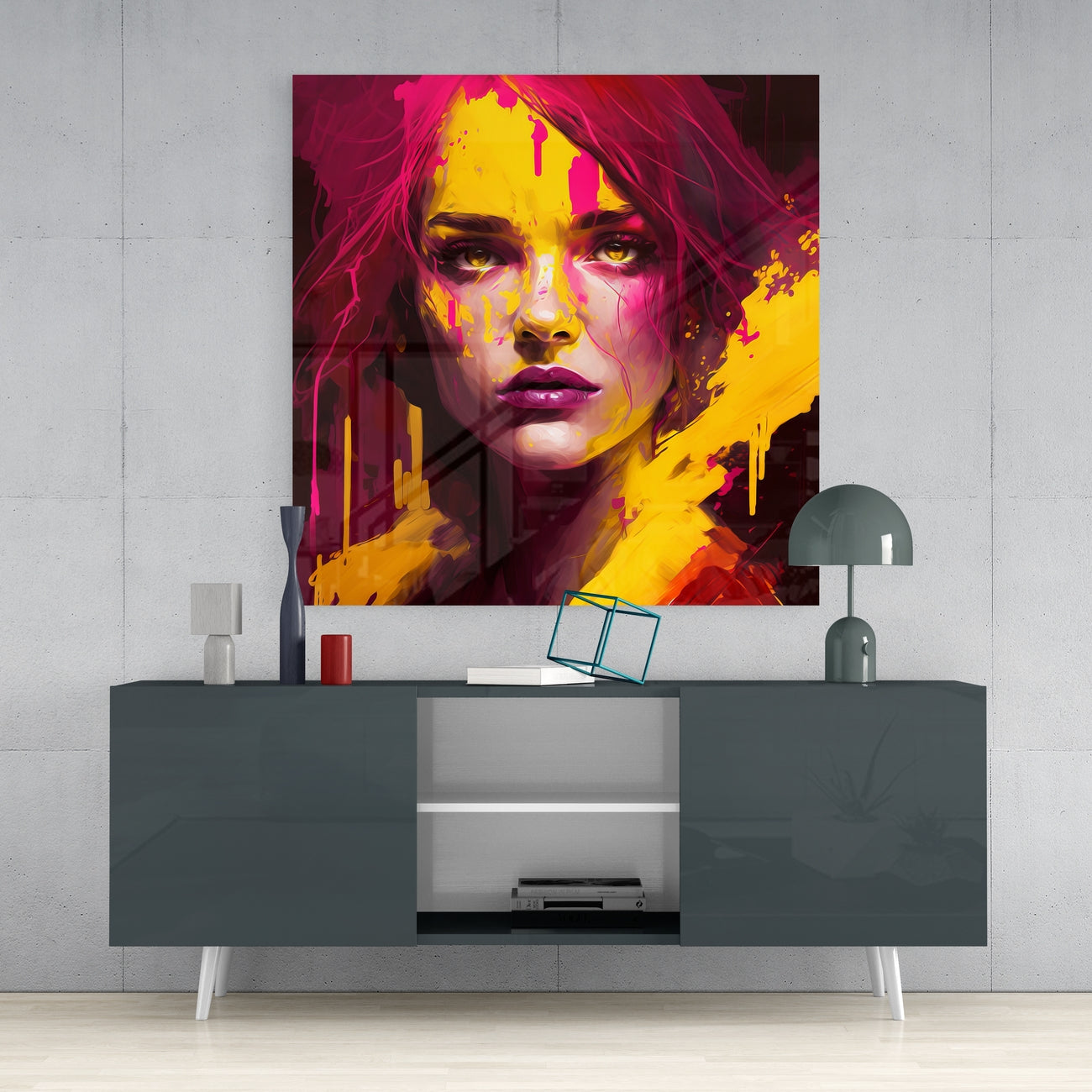 She Glass Wall Art || Designer's Collection