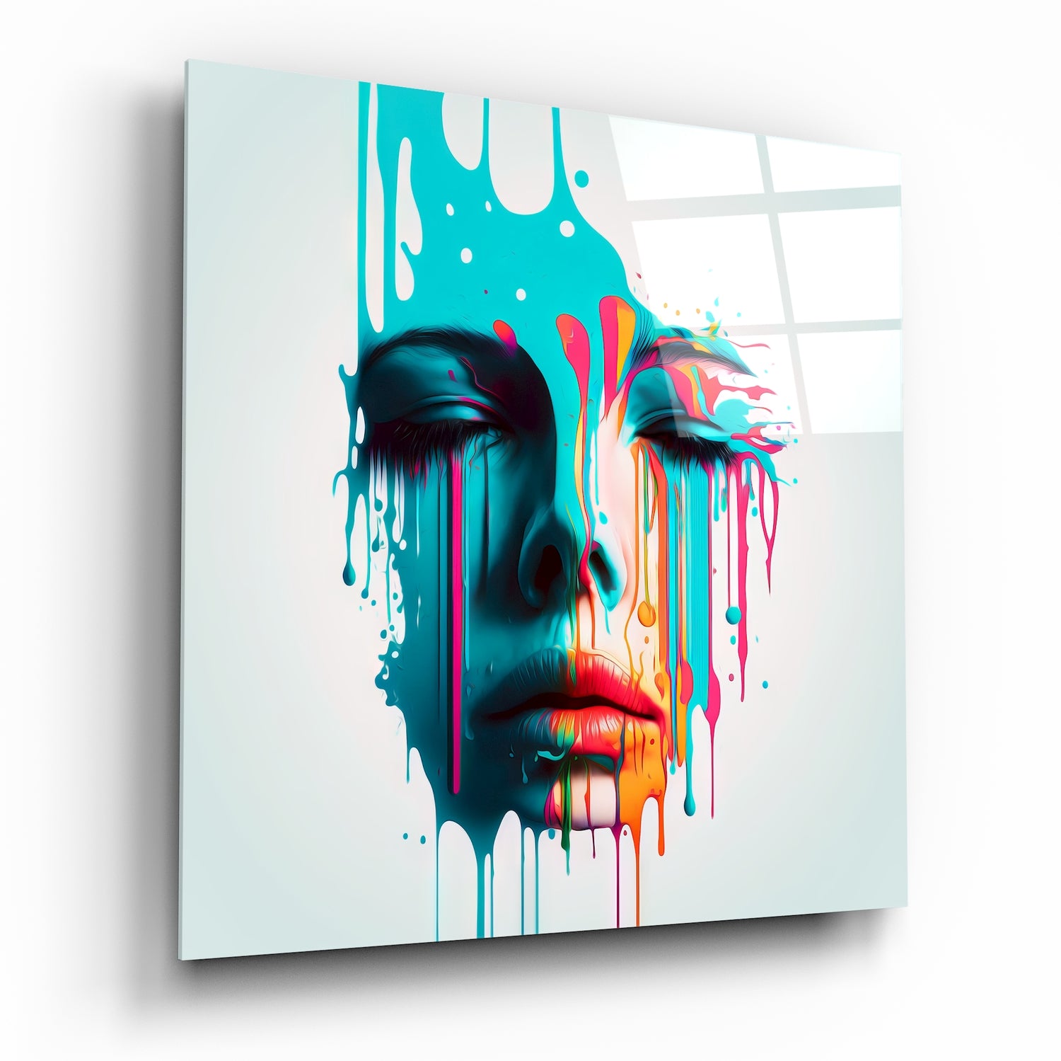 Face of Her Glass Wall Art || Designer's Collection