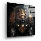 Arte della parete di vetro Lion King || Collezione di designer