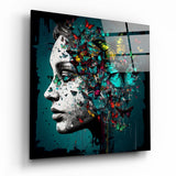 Arte della parete di vetro Pensieri di farfalla || Collezione di designer