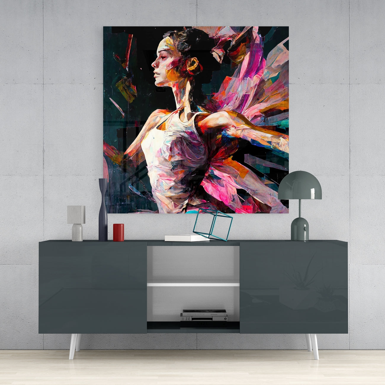 Ballerina Glass Wall Art || Designer's Collection