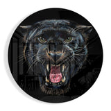 Schwarzer Panther Glasbild