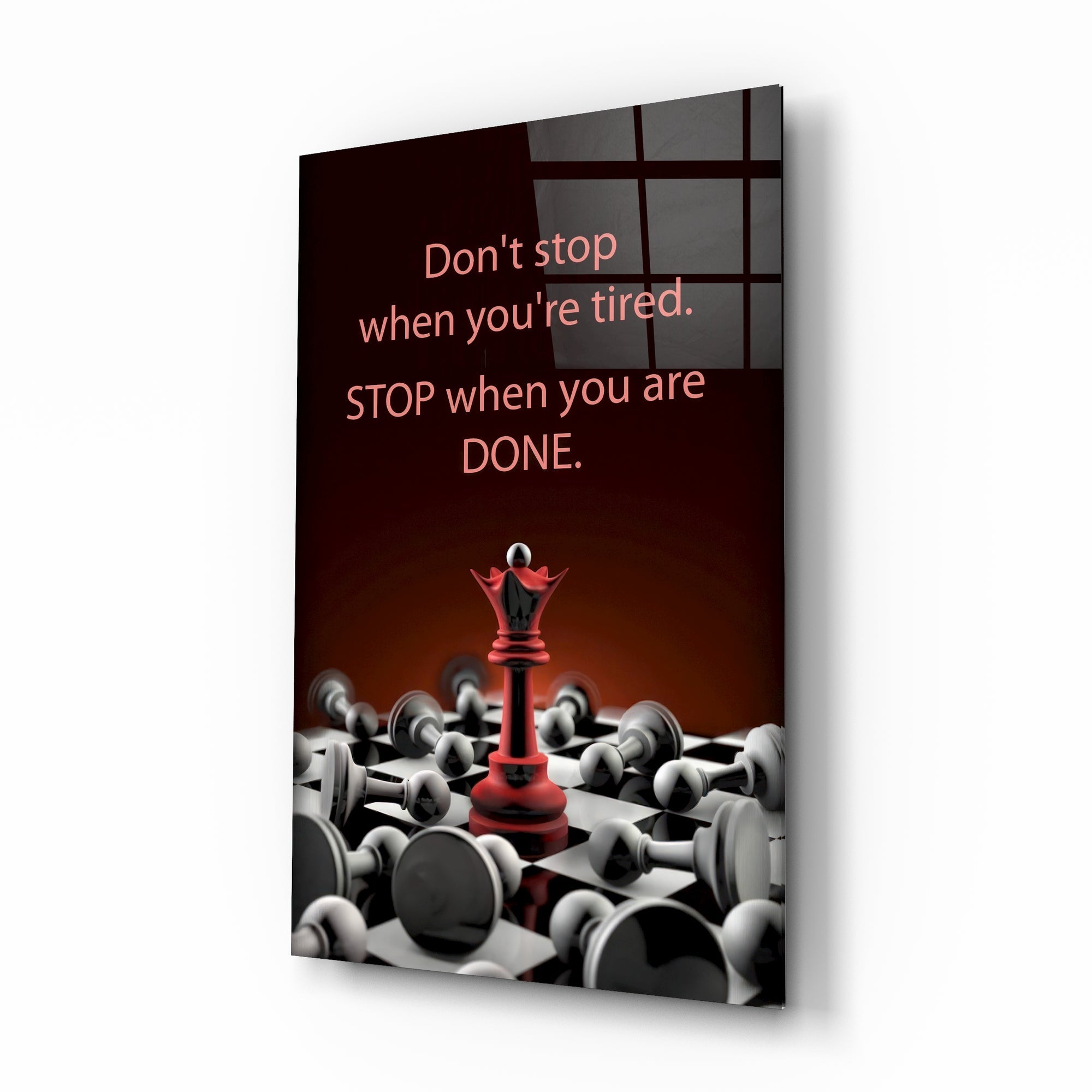 Don't Stop Glass Wall Art