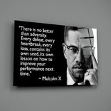 Words of Malcolm X Glass Wall Art