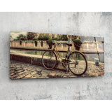 Bicycle Glass Wall Art (92x36 cm)