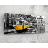 Tableau en verre « Tramway de Lisbonne » (92x36 cm)