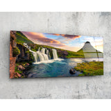 Wasserfall (92X36 Cm) Glasbild