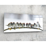 Arte de pared de vidrio de Uccelli (92x36 cm)