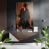 1920s Gangster Cap Portrait Tableau en aluminium Dibond - 60x39 cm