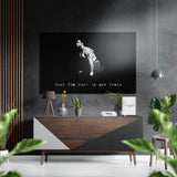 Tableau mural Train en aluminium brossé Dibond - 60x39 cm