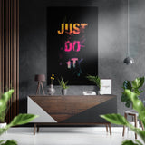 Tableau mural Just Do It en aluminium brossé Dibond - 60x39 cm