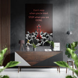 Don’t Stop Wandbild auf gebürstetem Aluminium-Dibond - 60x39 cm