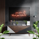 Quadro da parete "You are" in alluminio spazzolato Dibond - 60x39 cm