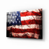Arte de pared de vidrio de Flag USA
